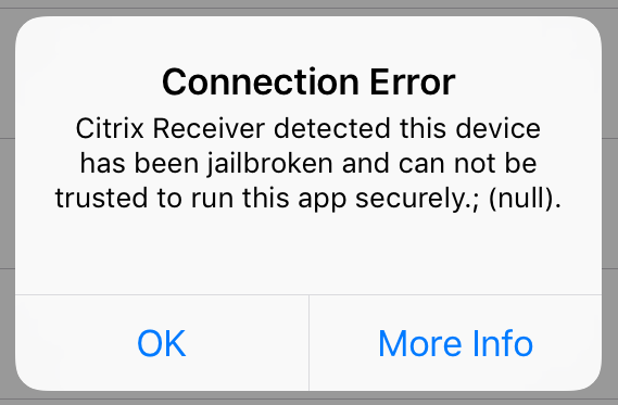 Citrix Receiver Unblock Jailbreak Detection Analysis And Bypass